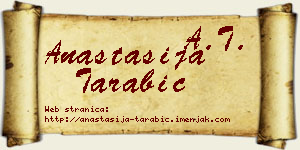 Anastasija Tarabić vizit kartica